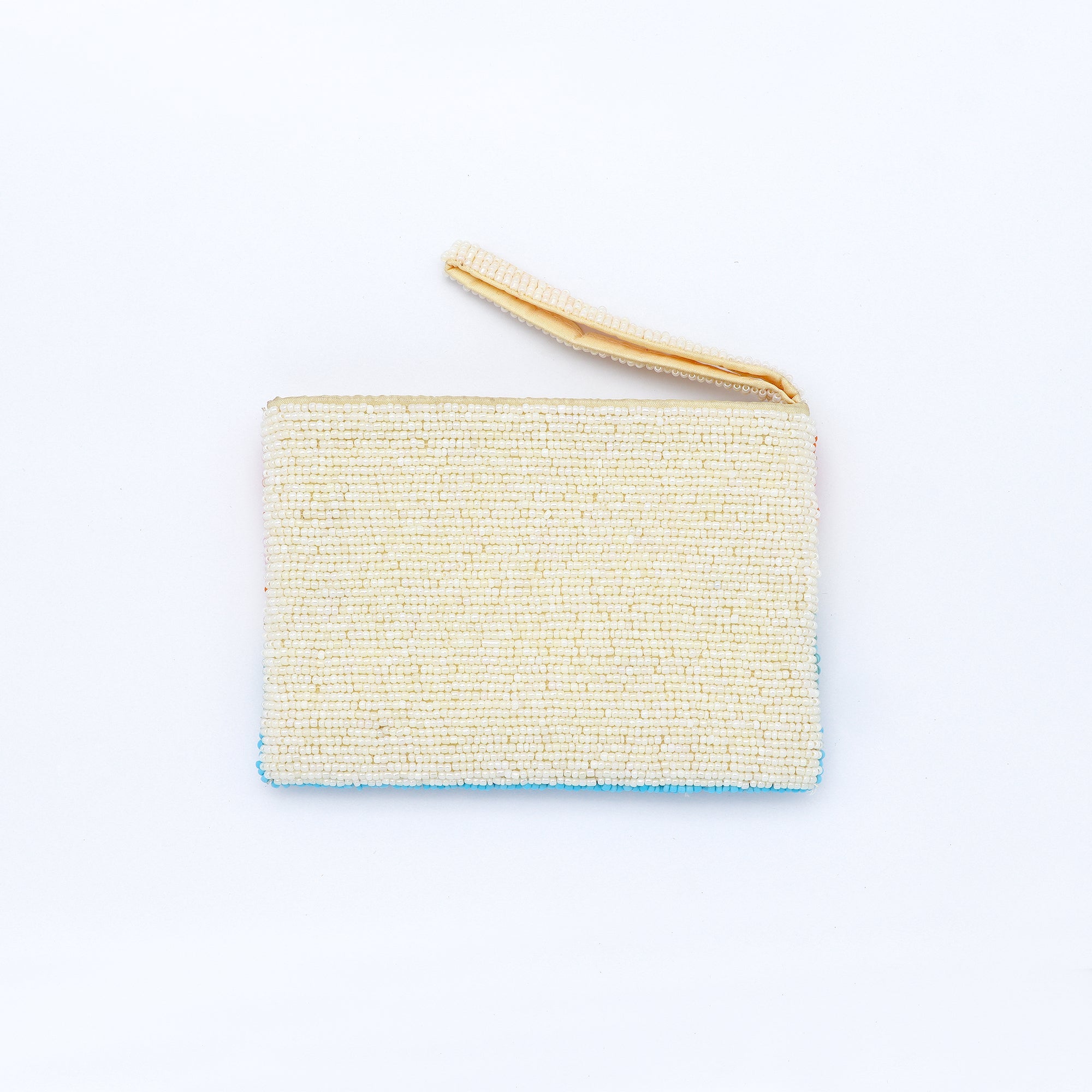 Handcrafted Beaded Pouch with Sunrise Design