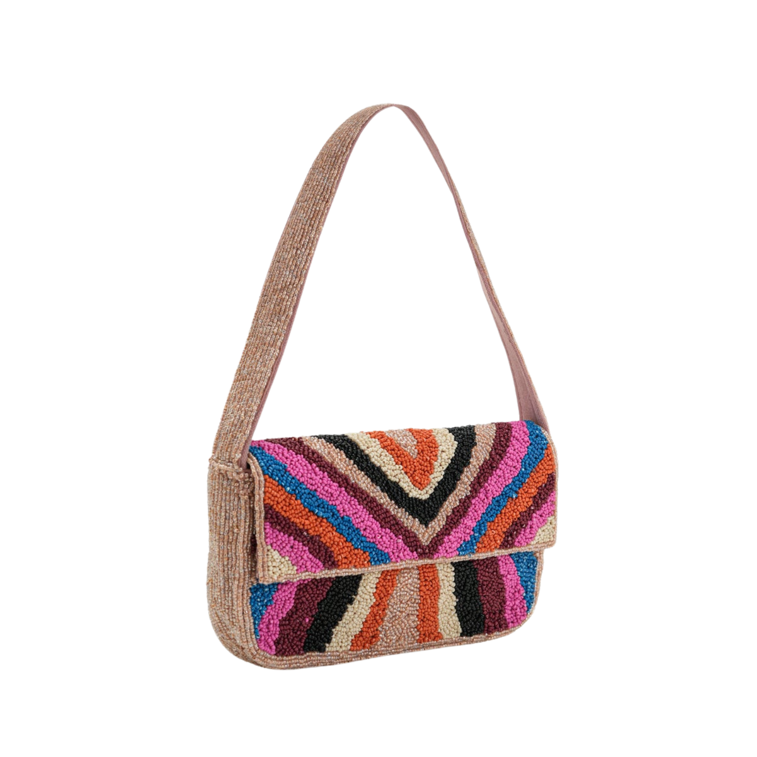 Multicolor Handcrafted Beaded Shoulder Bag