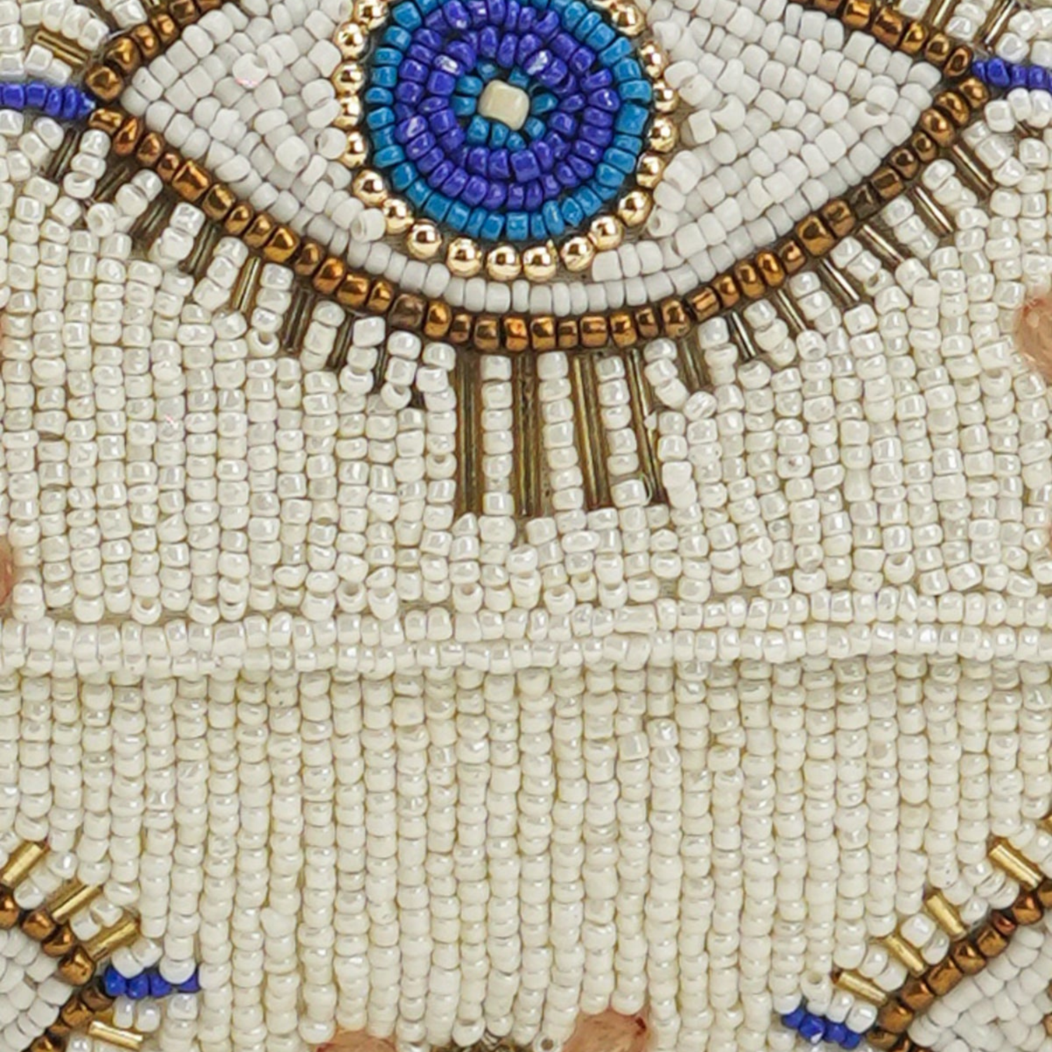 Handcrafted Beaded Shoulder Bag with Mystic Eye Design