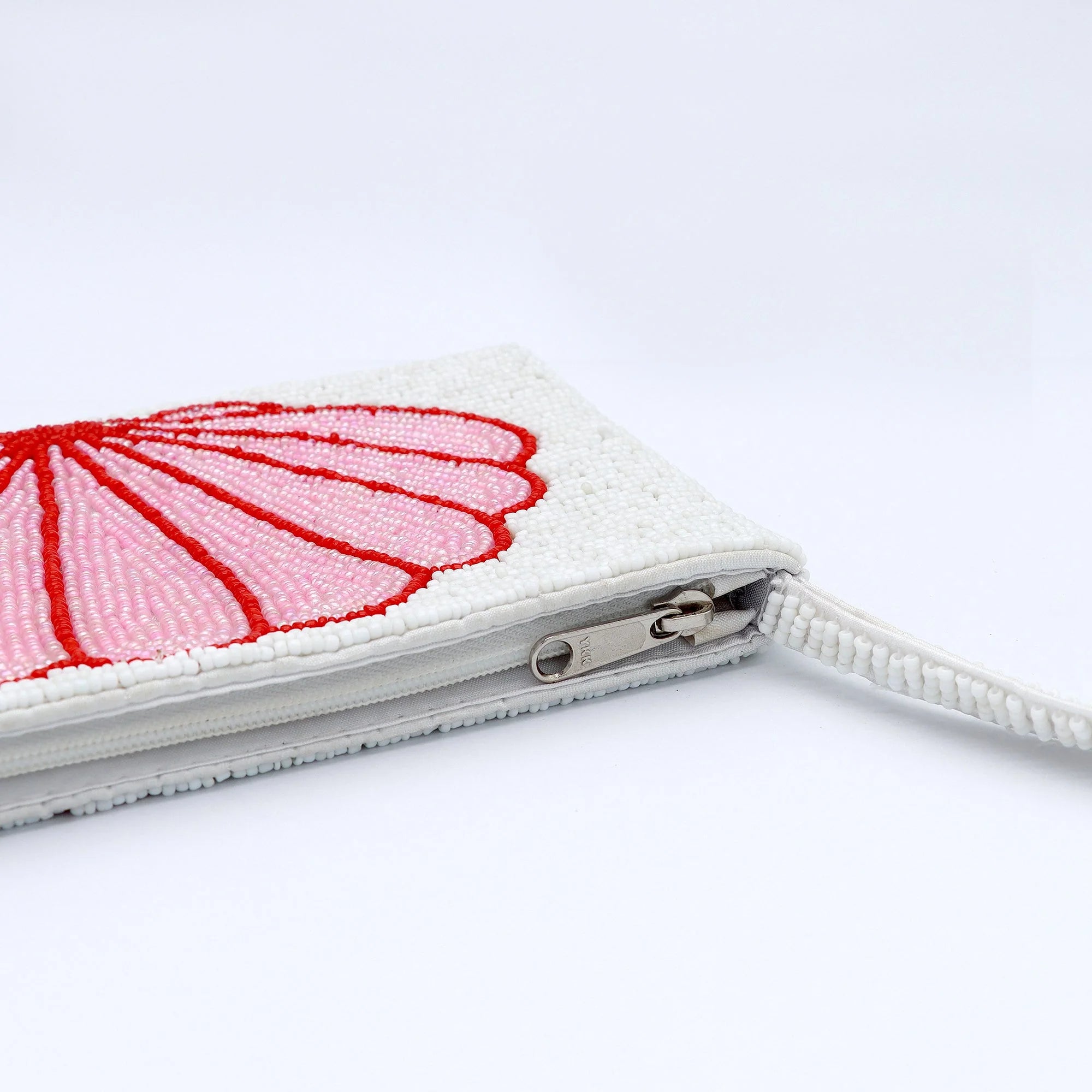 Handcrafted Beaded Pouch with Shell Design