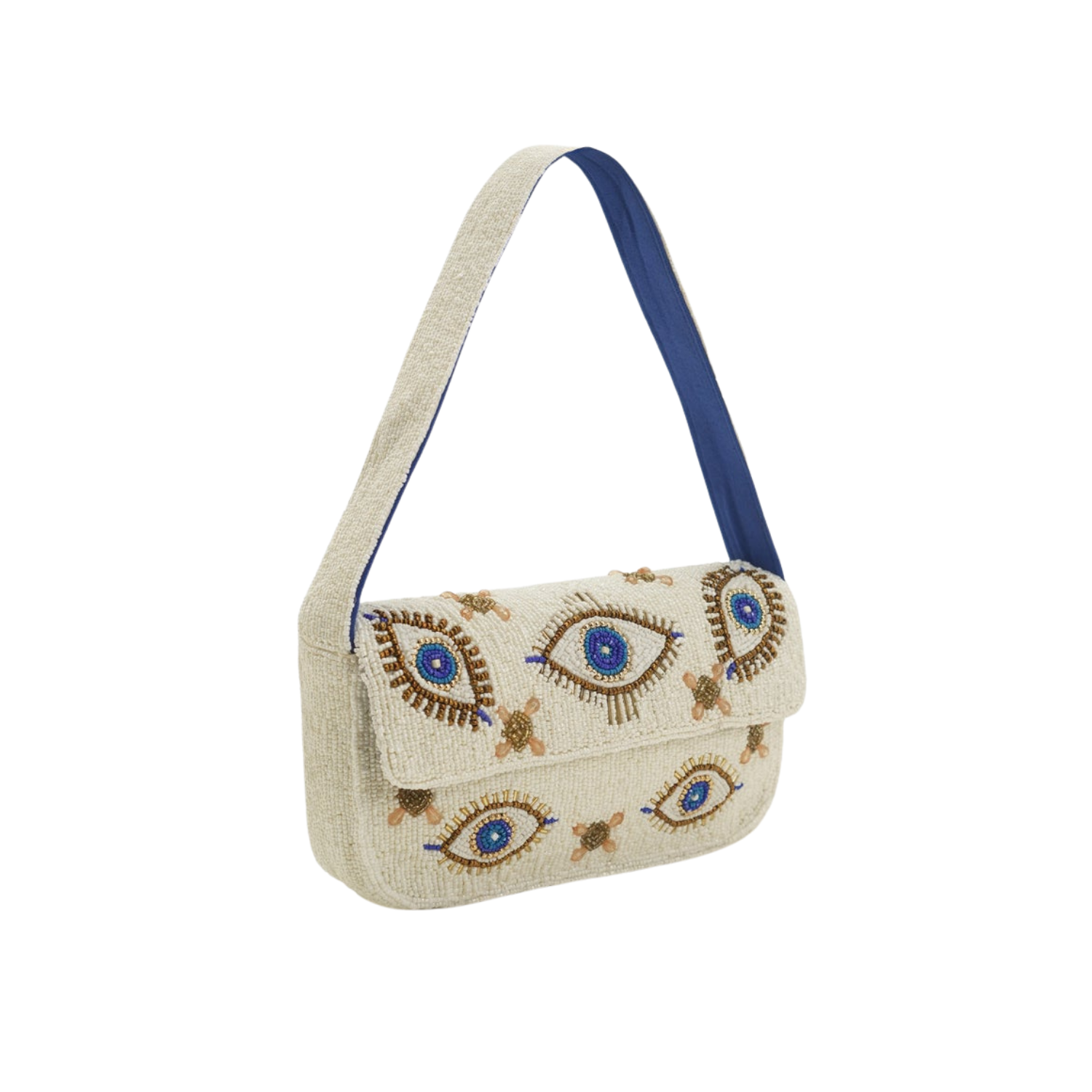 Handcrafted Beaded Shoulder Bag with Mystic Eye Design